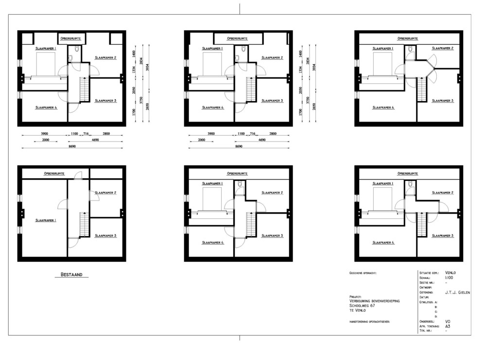 Verschillende mogelijkheden plattegrond