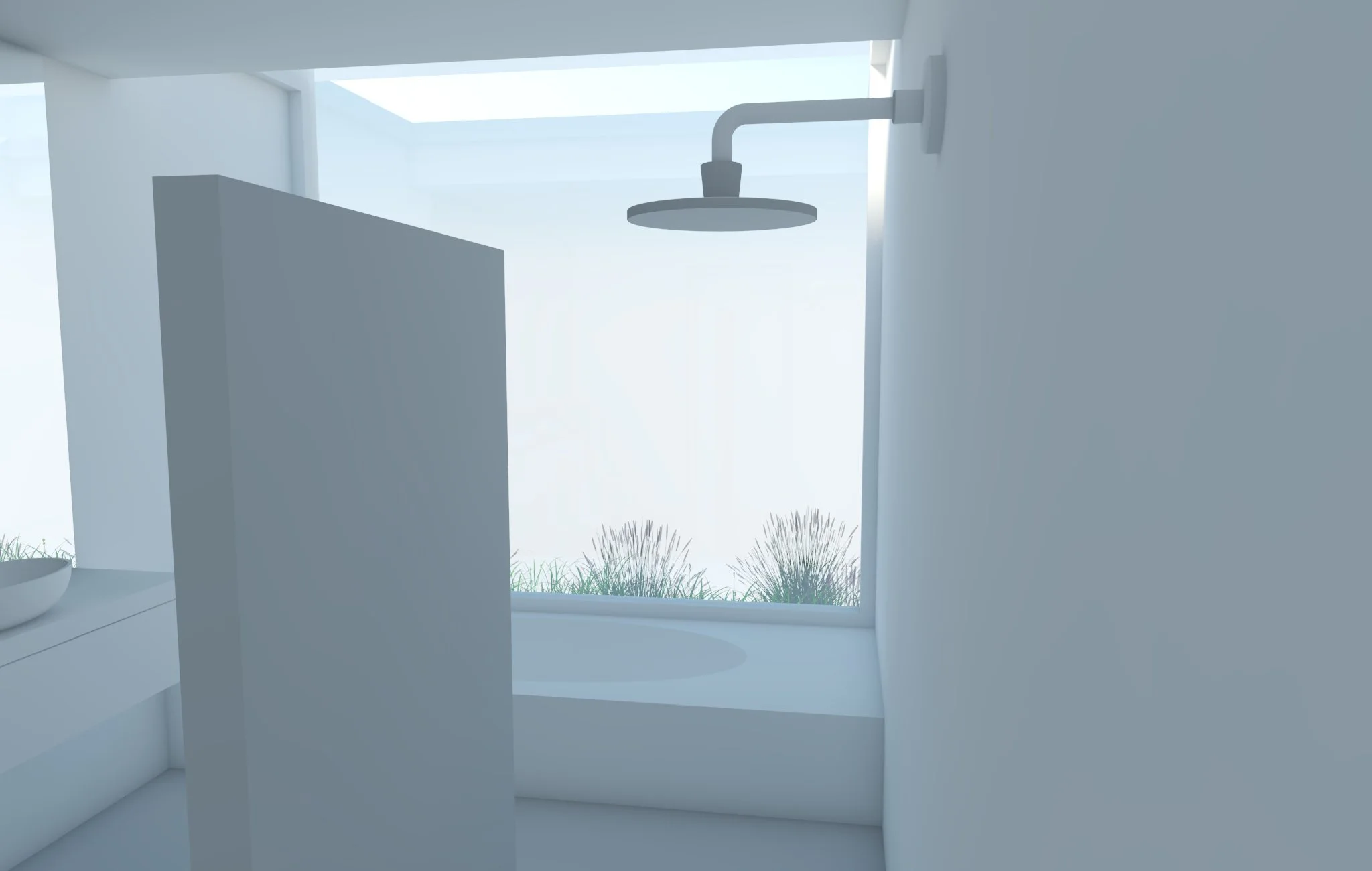 Ruimtelijk ontwerp van de badkamer