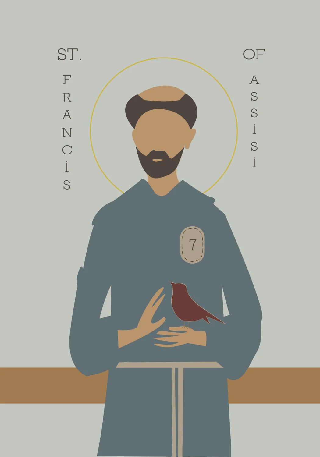 This is a copy of an "icon" of St. Francis that I made for a friend's birthday present! (I'm considering illustrating more icons of saints and sharing their stories in a series here on the blog. Is this something anyone would be interested in? Comment below to let me know? :)
