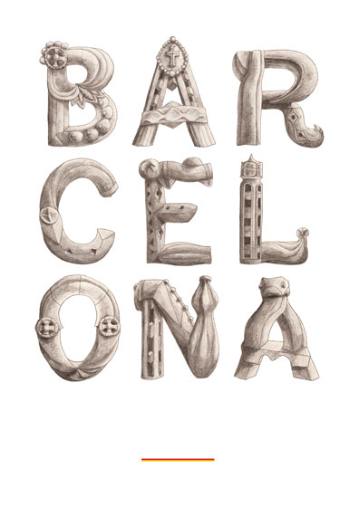 Barcelona through 15 Typography, Illustration Journeys