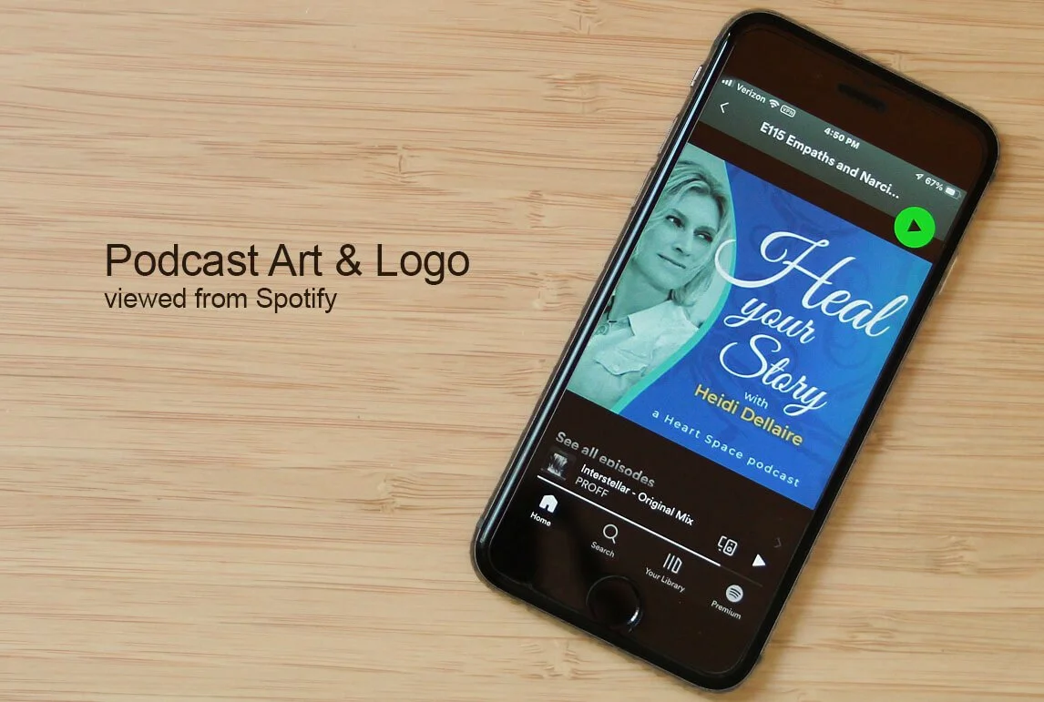 Podcast Identity Design for Heal Your Story with Heidi Dellaire