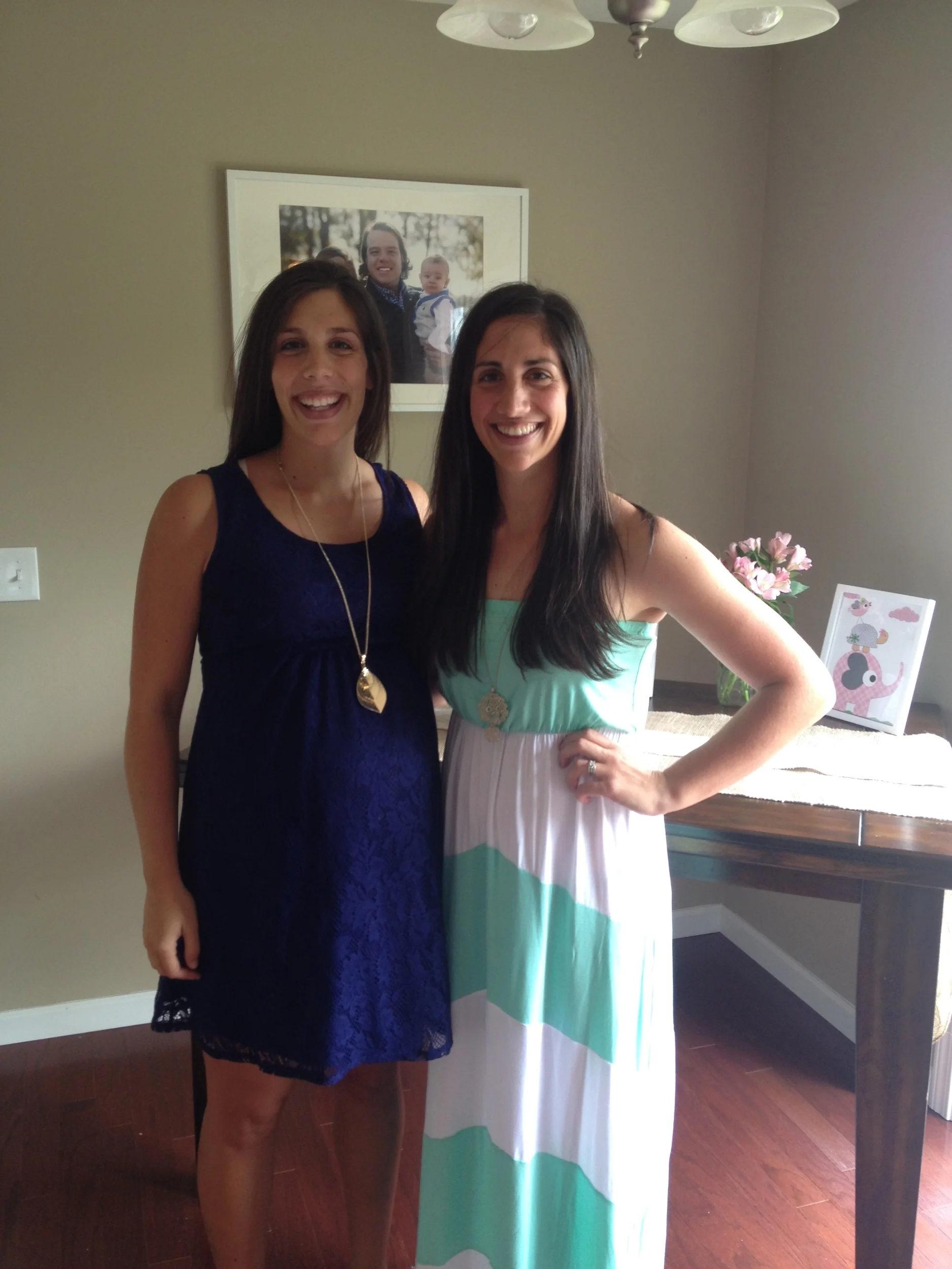 33 weeks; shower in Greenville (with the best sister ever)!