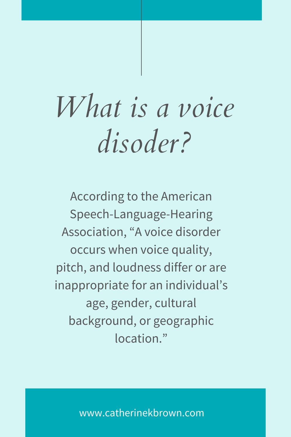 What is a voice disorder?