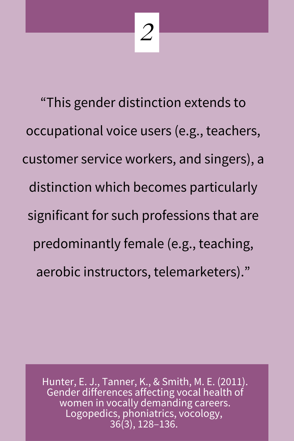 Voice disorders in women (2/4)