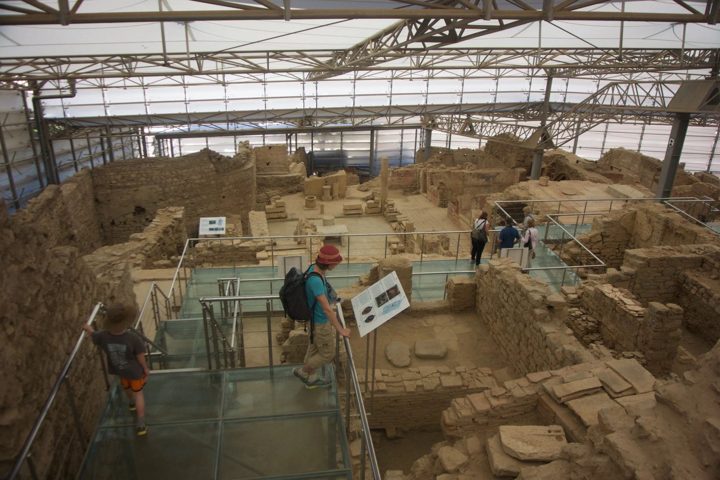 An exhibit of the archaeological excavation of the Terrace Houses at Ephesus