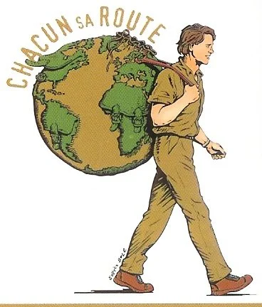 A more efficient way of carrying the weight of the world....(Image from La Routard guides )