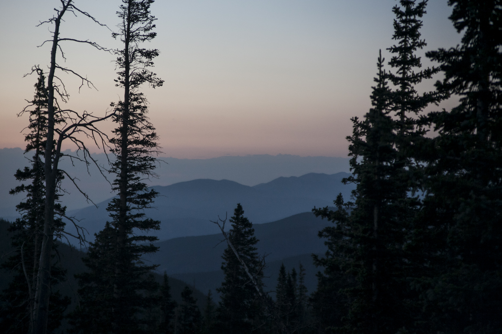 Sunrise over Monarch mountain, Colorado.