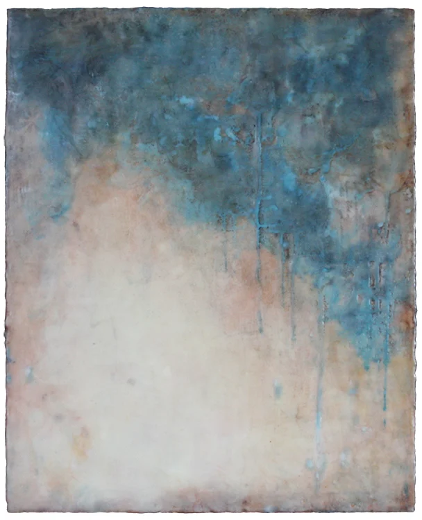 Kari Hall, The Waves Upon Us , Encaustic, 20x16 inches