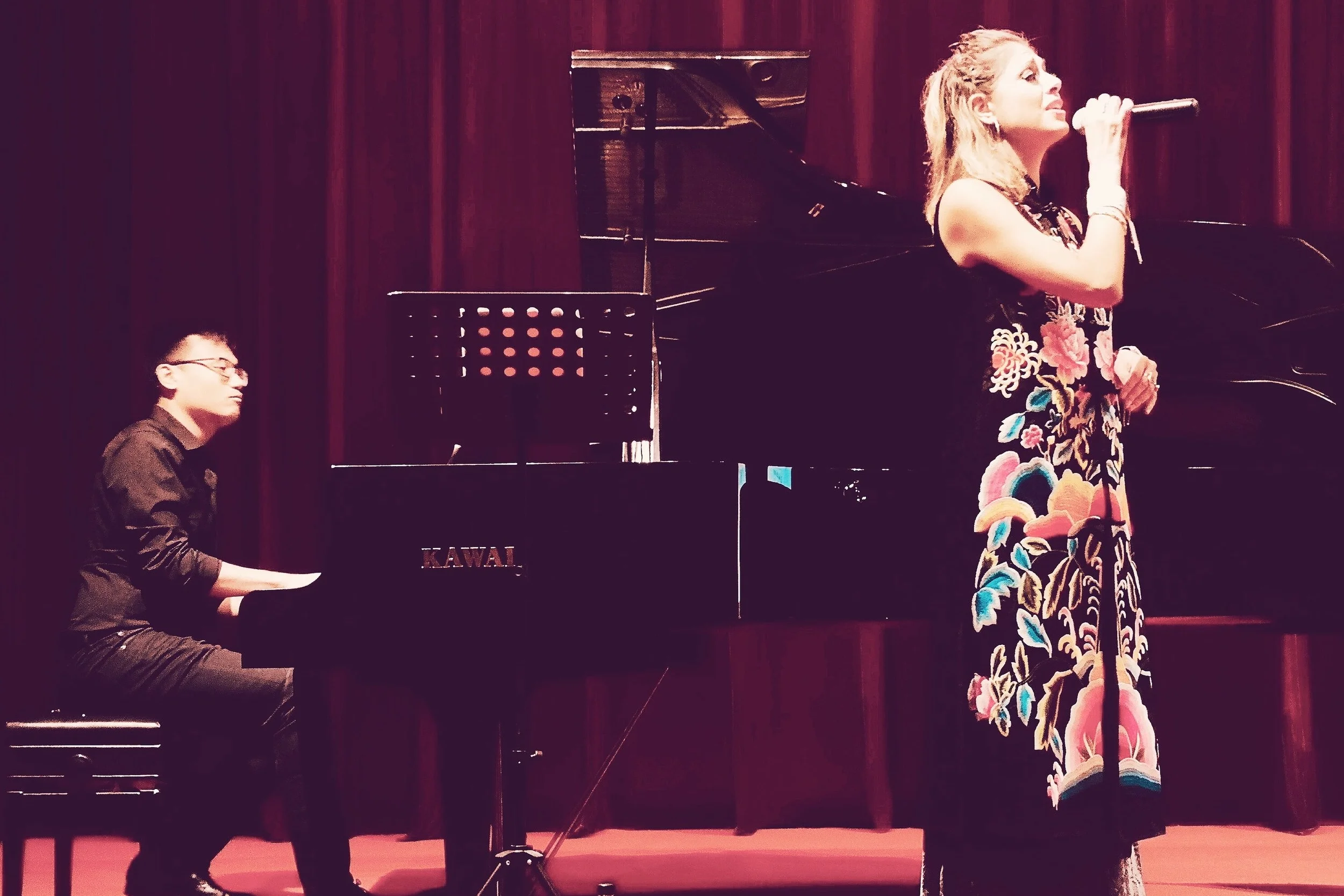 performing with Joshua Cerdenia at the Hangzhou Library in China, in a concert organized by the Shanghai U.S. Consulate