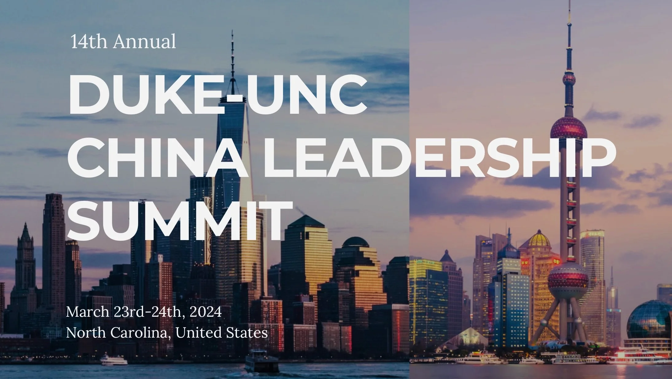 Guest Speaker, 14th Annual DUKE-UNC China Leadership Summit