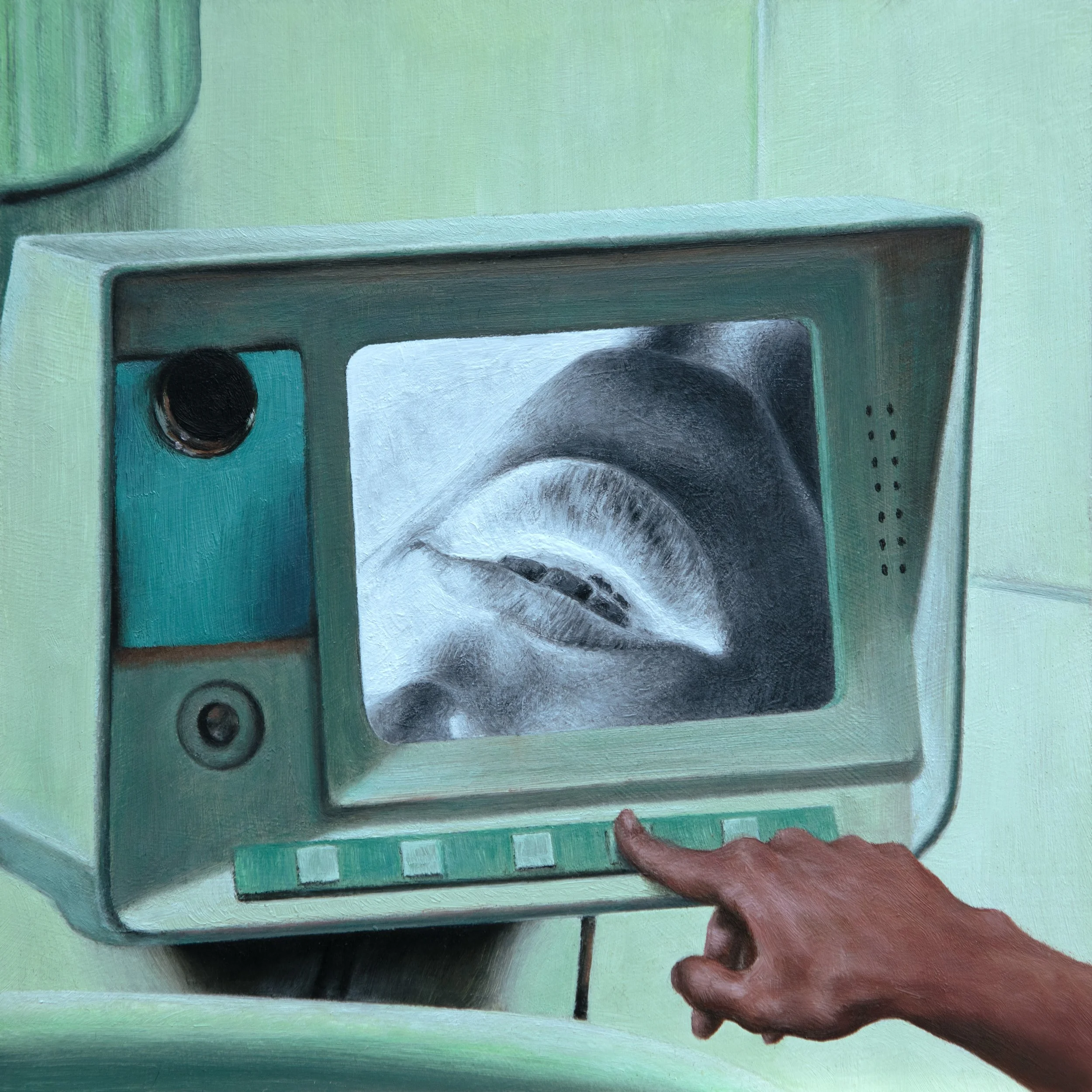 Ingratiation • 2024 • oil & acrylic • 7 x 7"