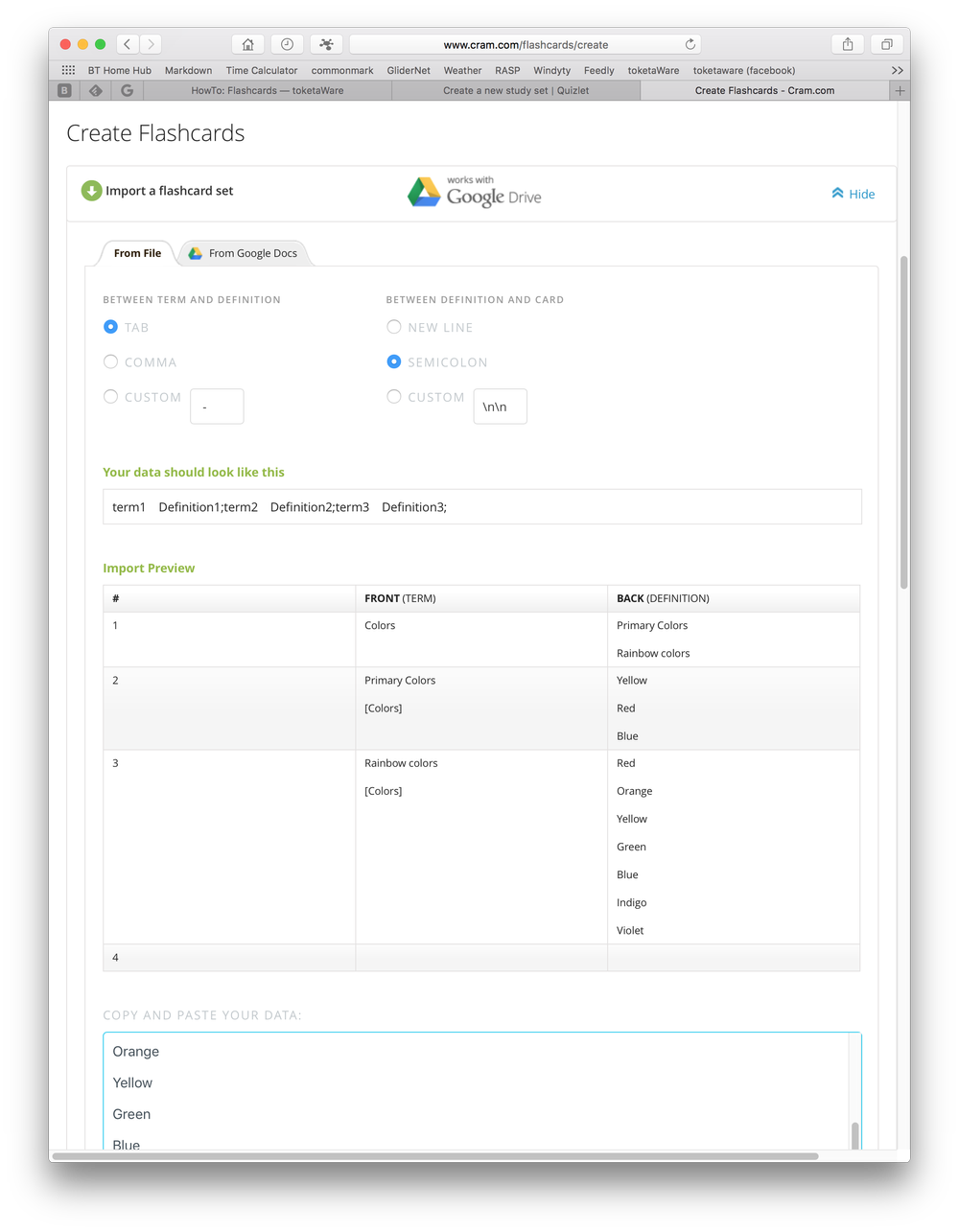 Howto Flashcards Toketaware