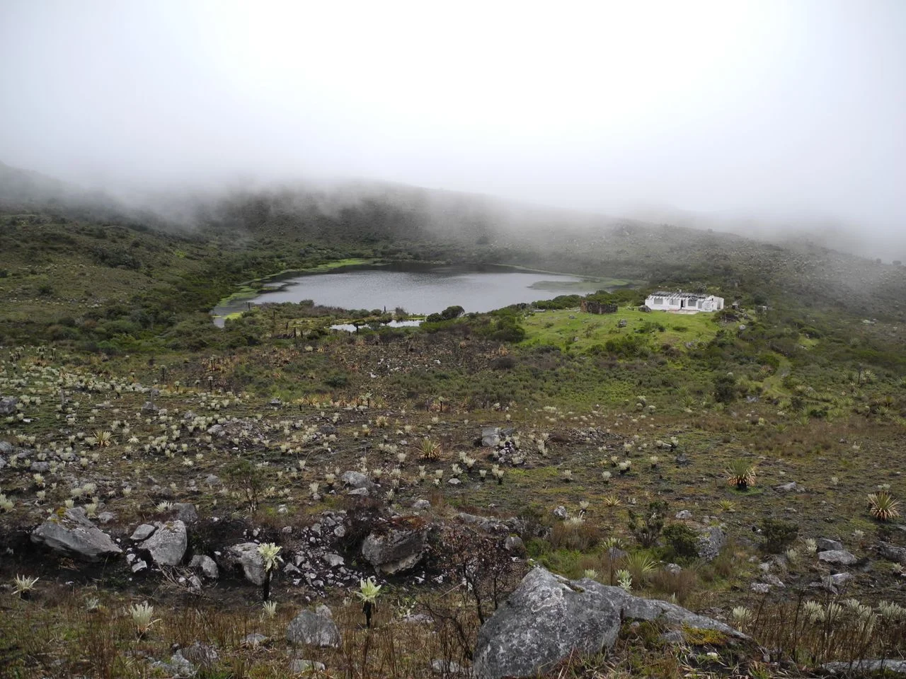 Lagoon and abandoned house at Páramo of Vadohondo