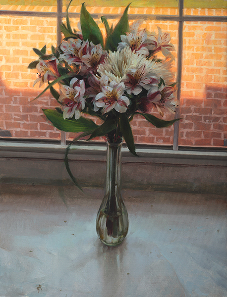 Daniel Robbins, 'Bouquet in a Window', 26 x 20, Oil on Canvas