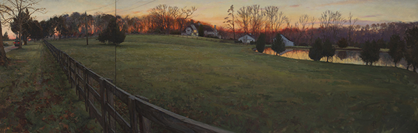 Daniel Robbins, 'The Mehrige Farm', 30 x 90, Oil on Canvas on Panel