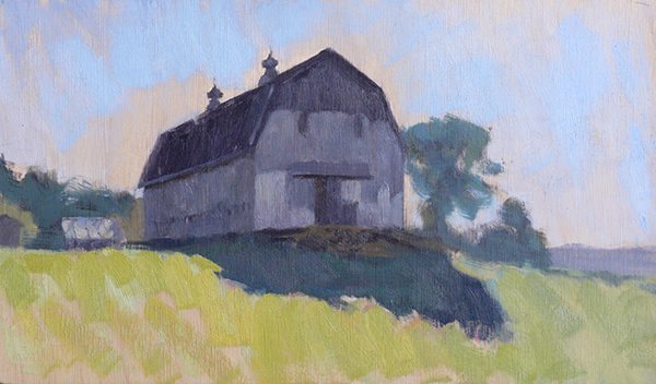 Greg Horwitch, 'Barn, Union', 7 x 12, Oil on Panel