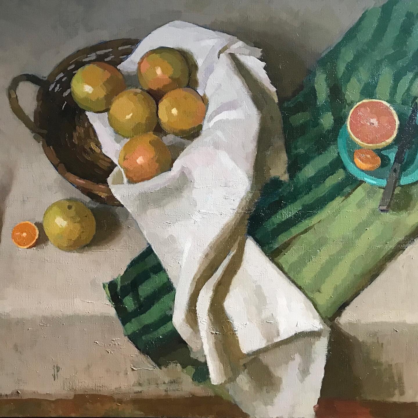 A look at &lsquo;Grapefruit&rsquo; for Jussi&rsquo;s upcoming solo show in October. I love Jussi&rsquo;s color choices and compositions.

#stilllife #grapefruit #jussip&ouml;yh&ouml;nen