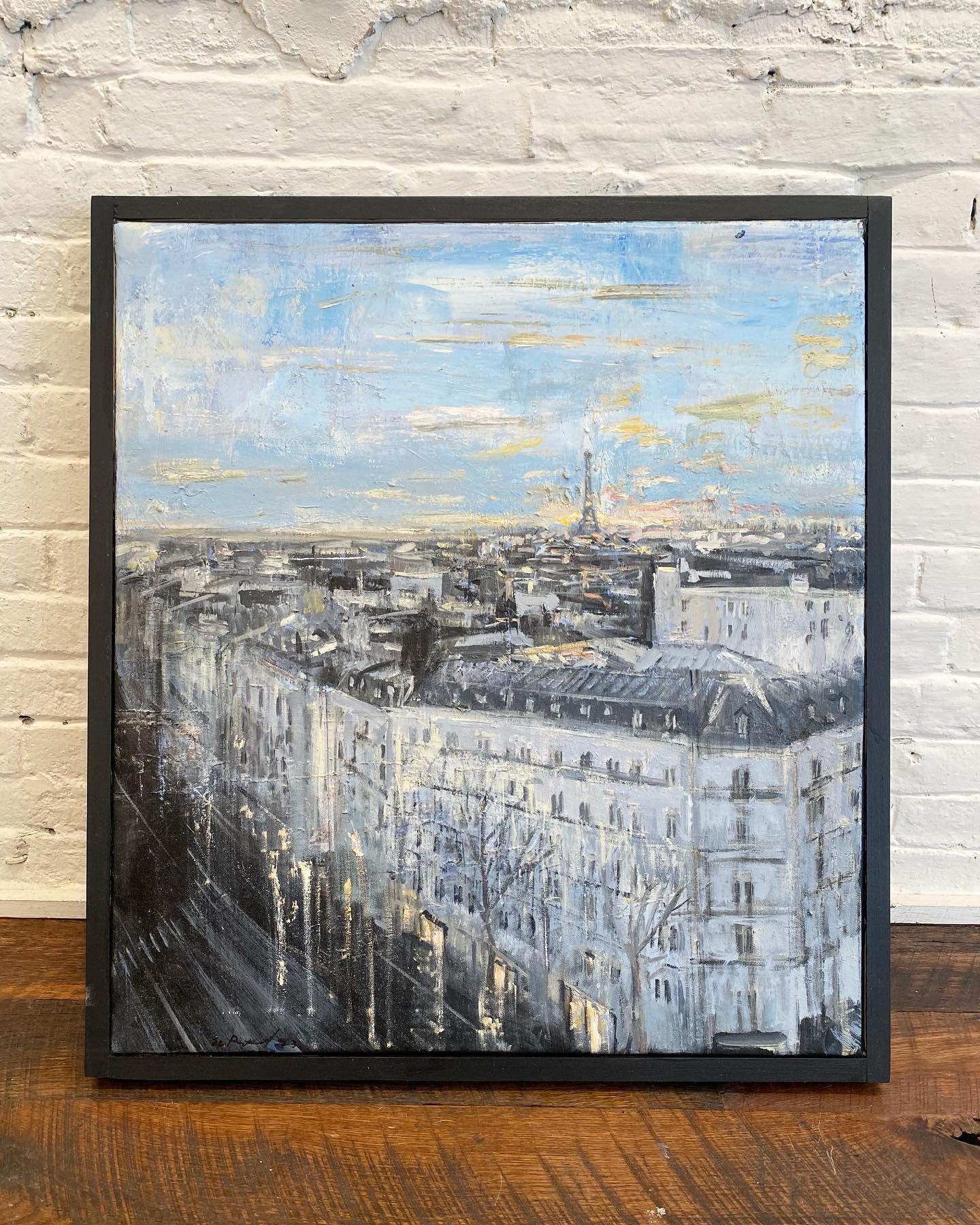 Paris rooftops for Greg&rsquo;s upcoming solo show. I met Greg almost 15 years ago in Philadelphia at an event @pafacademy was hosting. It was great to be back in Philly with him a week ago looking at his work for the show. #paris #painting #gregoryp