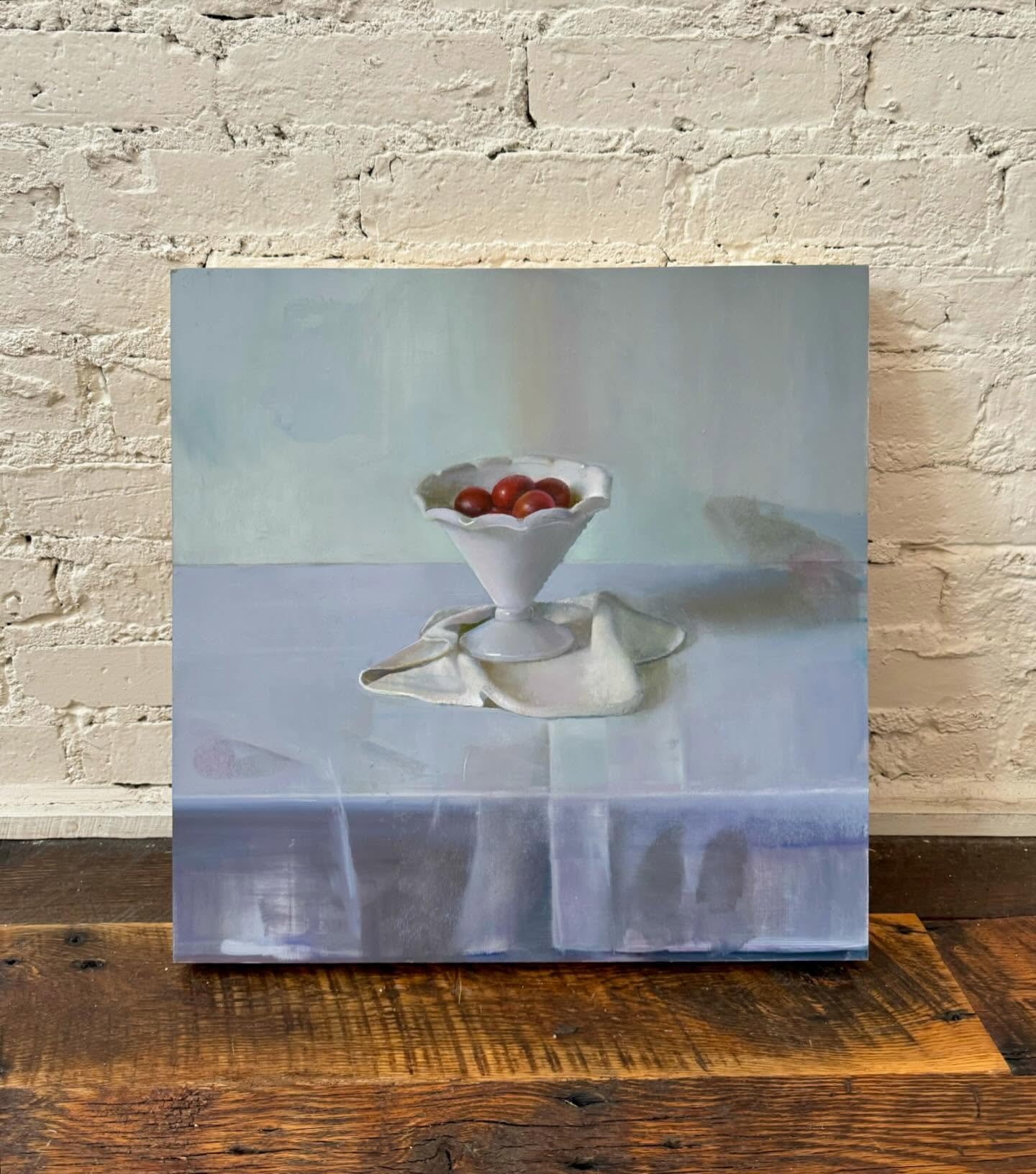 Three beautiful new paintings just arrived from Shira Avidor. The tones are serene and so beautiful. Here is &lsquo;White Vessel with Cherry Tomatoes&rsquo;, 18 x 18 inches, Oil on Panel. 

#shiraavidor #stilllife #whitevessel
