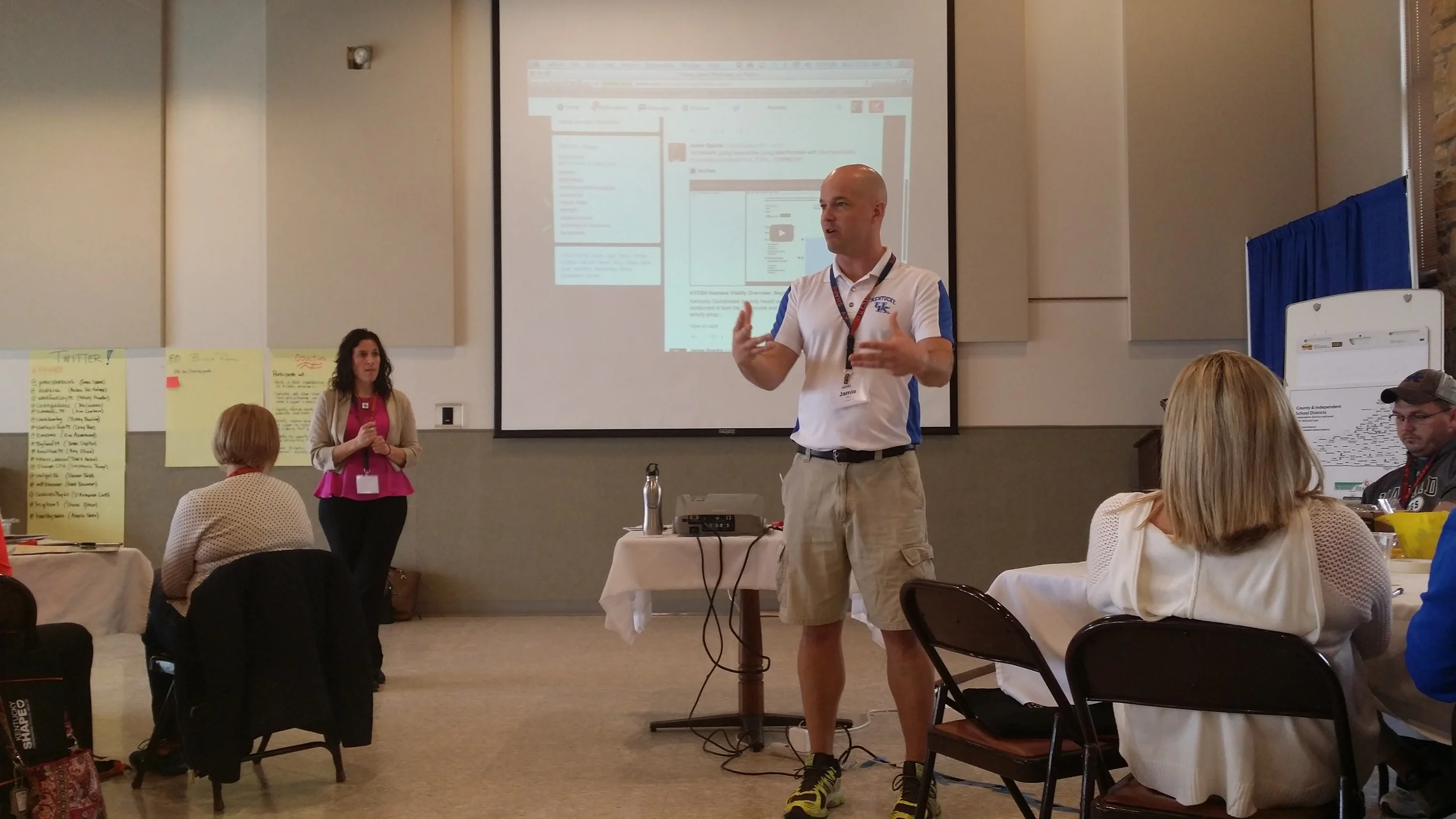 Jamie Sparks welcoming the cadre to the first ever KY SHAPE cadre retreat!