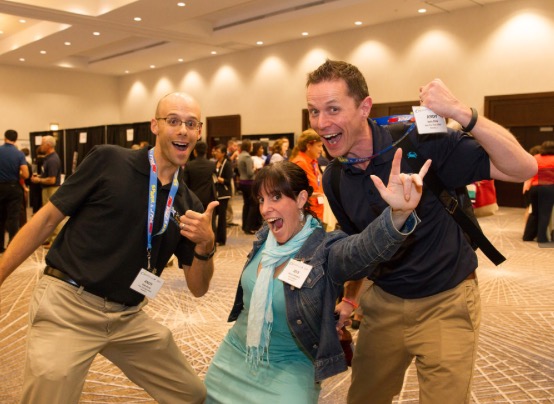 Andrew Milne , Andy Horne and I acting it up at the Indiana University Reception