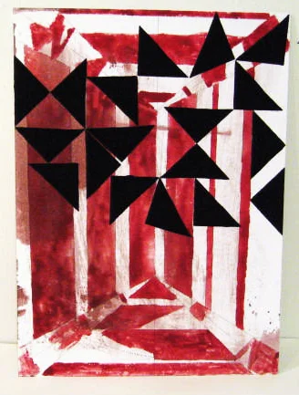   Two Places , 15" x 11", watercolor &amp; gouache on paper, 2010 