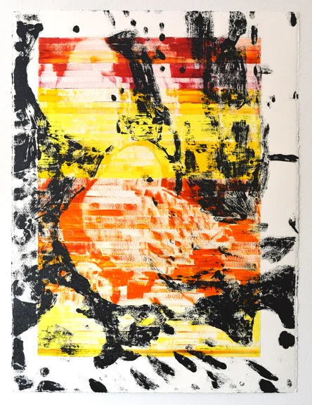   Vision , 30" x 22", oil on paper, 2013. 