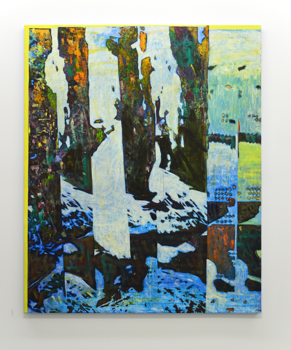   Water and Logic , oil on jute, 56" x 46", 2014. 