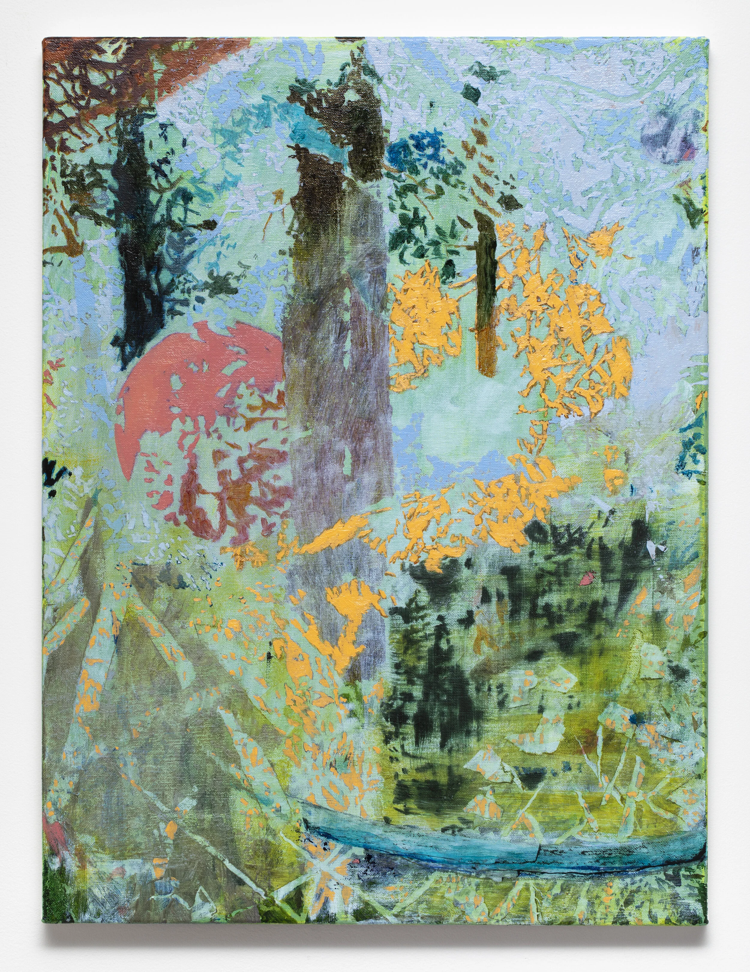   We Learned to Like the Fire , oil on linen, 24” x 18”, 2018. 