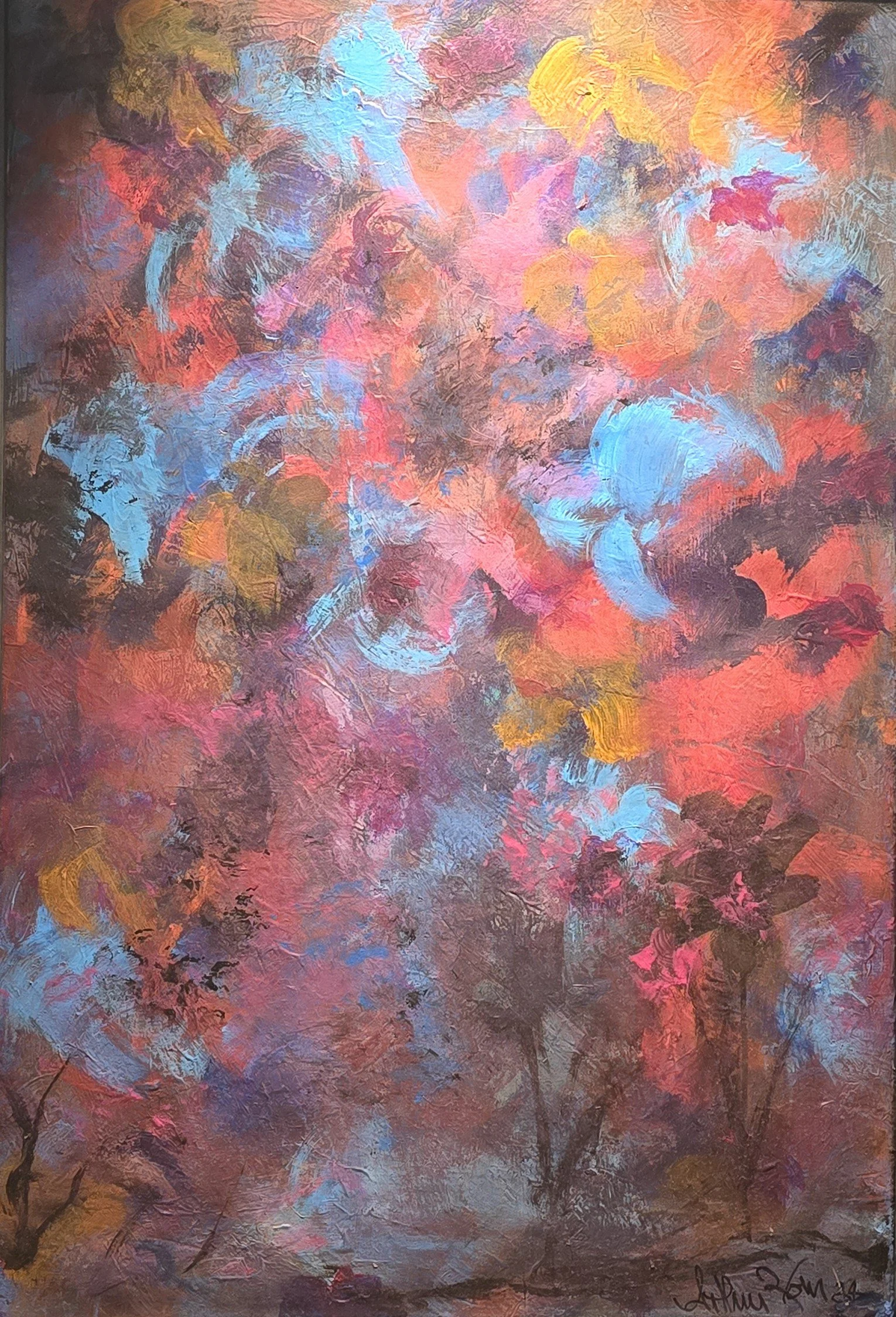 Bee Balm, 36x24, Acrylic ($1150)