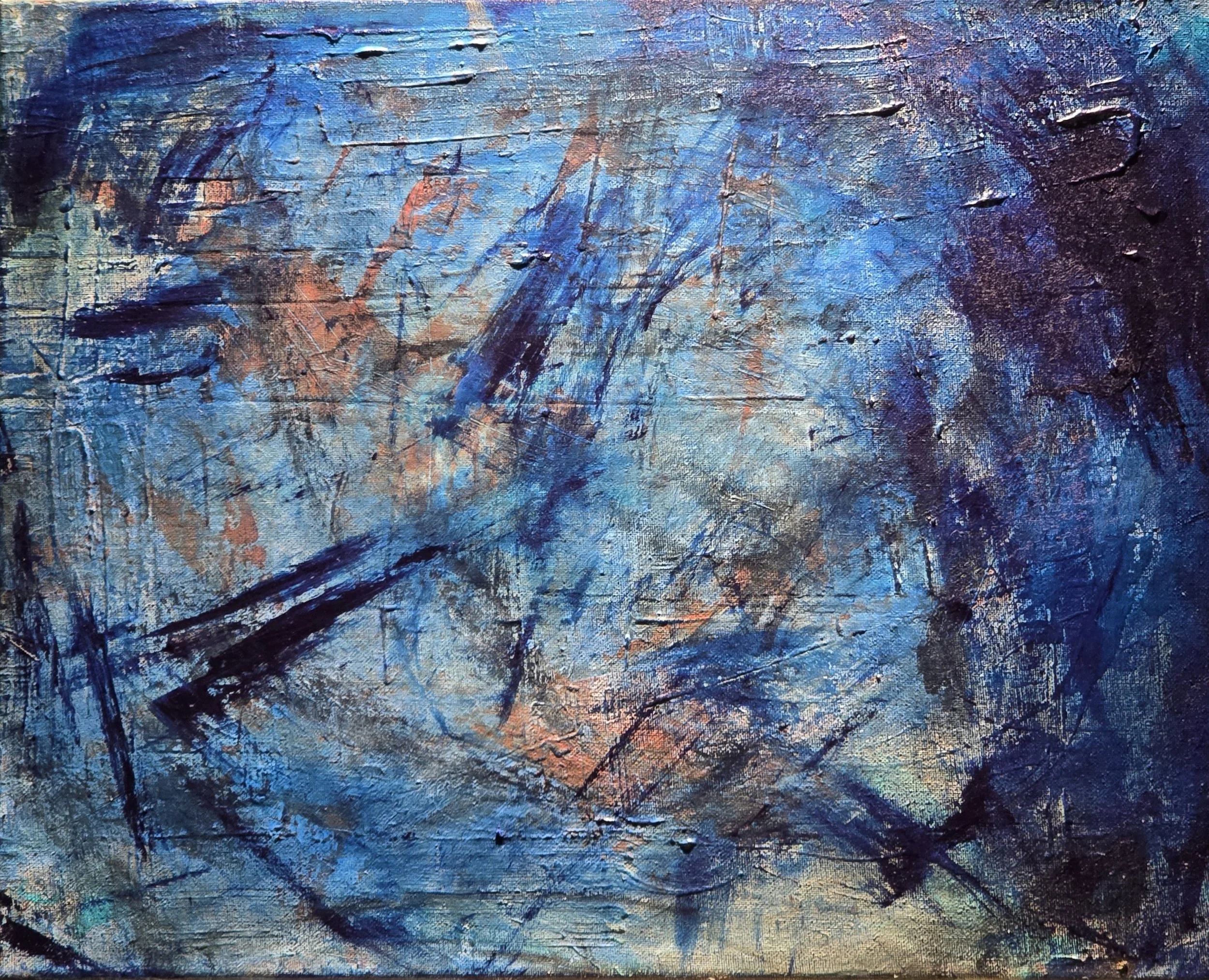 Blue Abstraction #4, 16x20, Acrylic ($550)