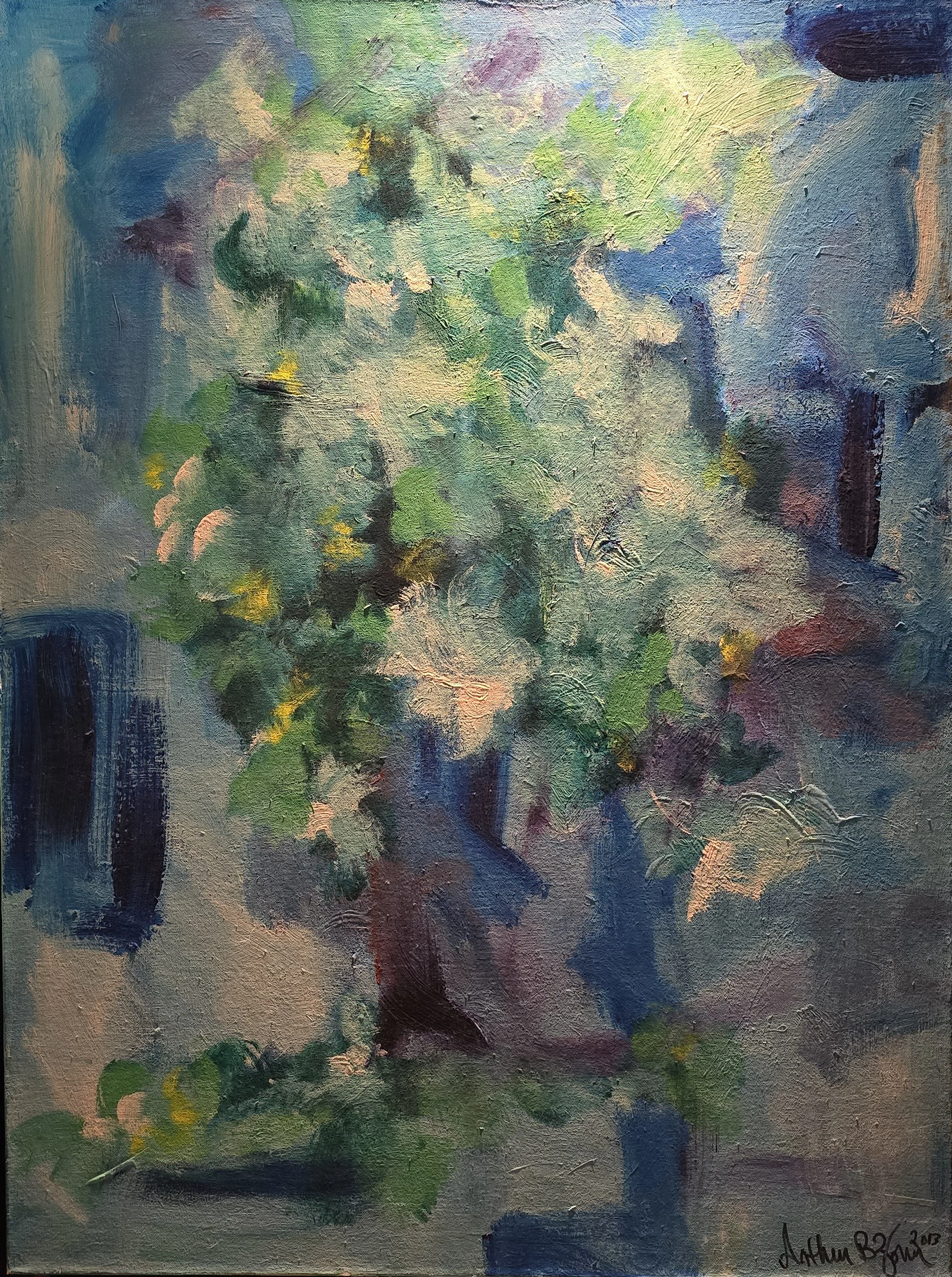 Blue Brick Bouquet, 40x30, Acrylic ($1600)