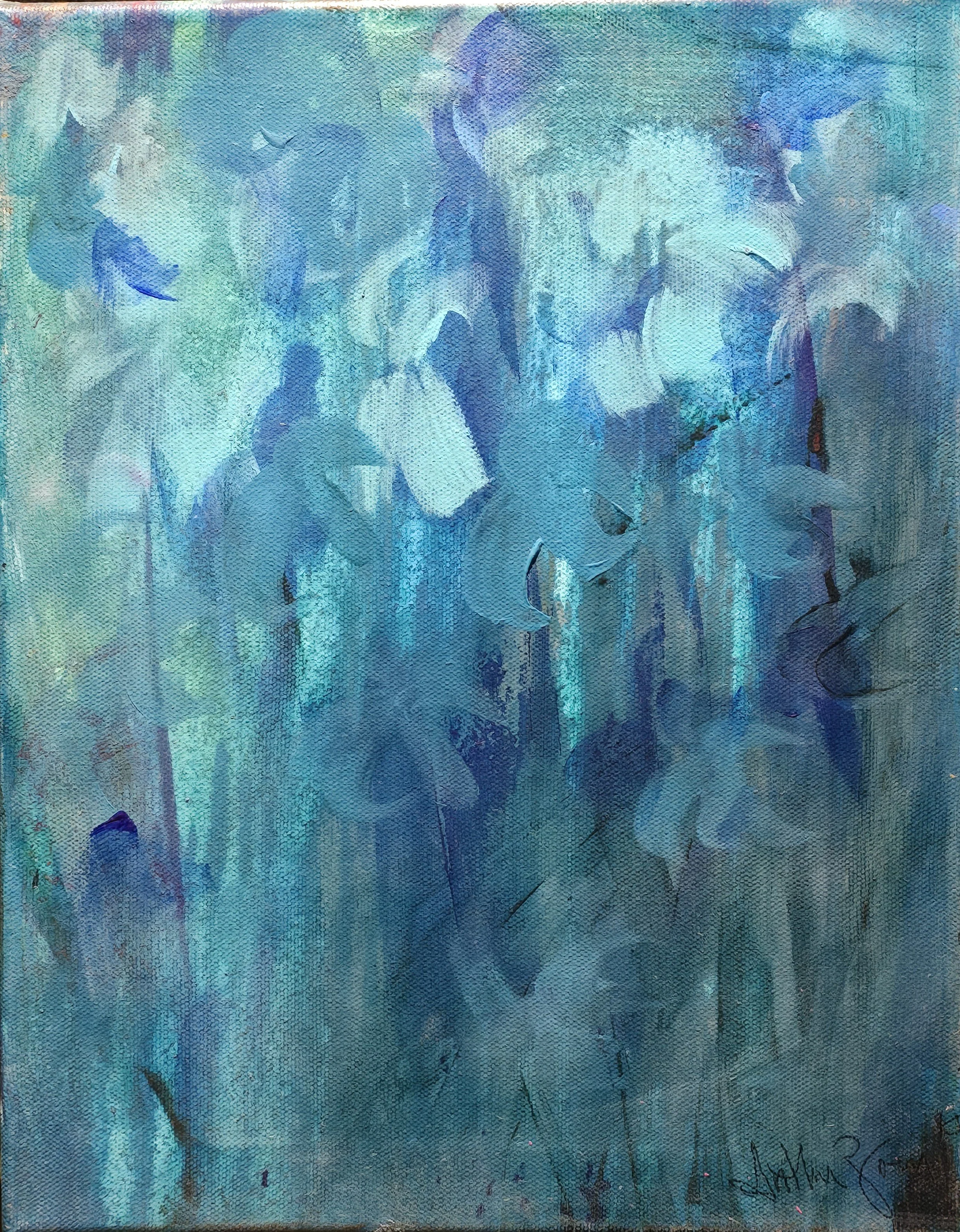 Blue Iris, 14x11, Acrylic ($500)