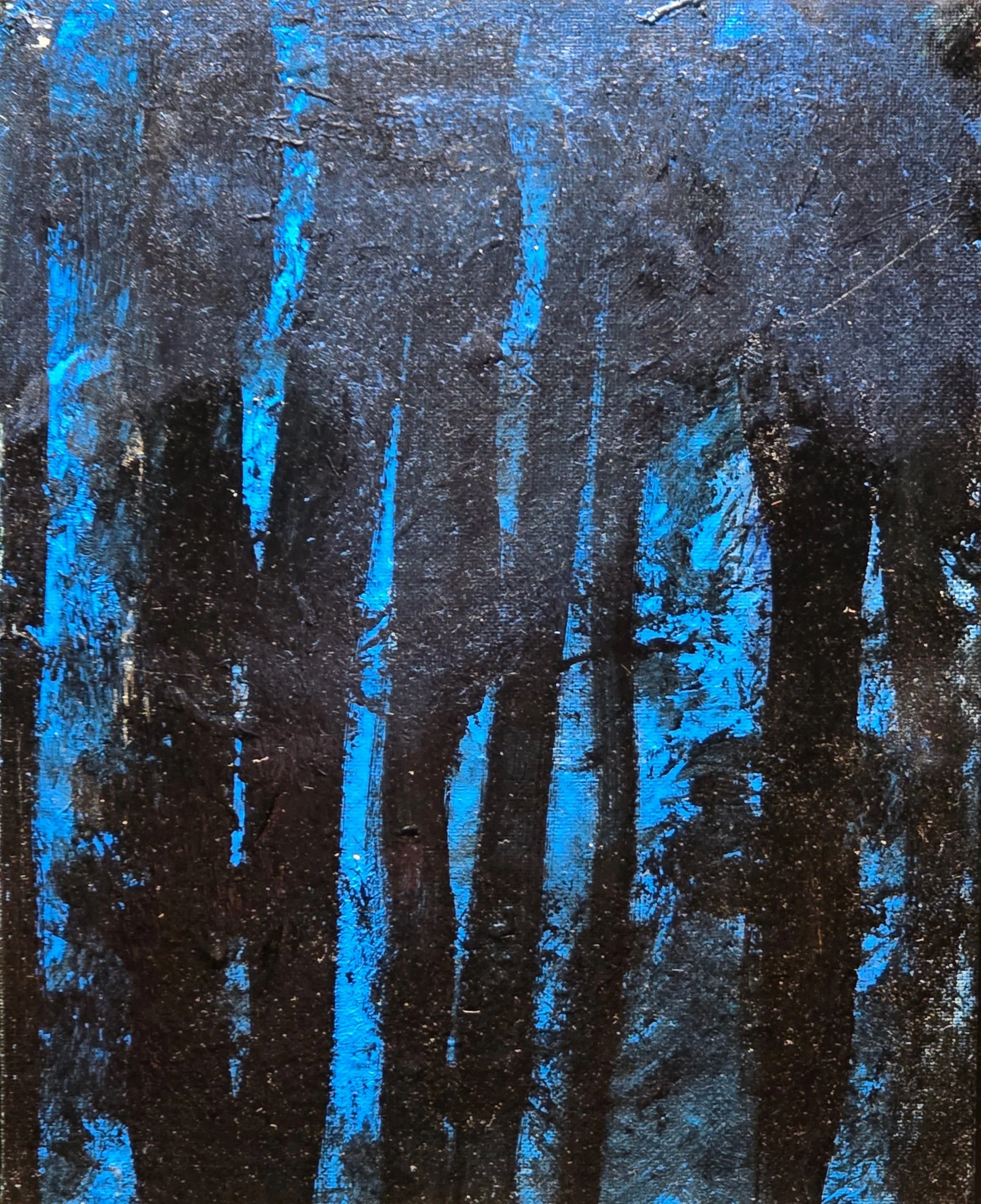 Blue Night Walk, 12x9, Acrylic ($265)