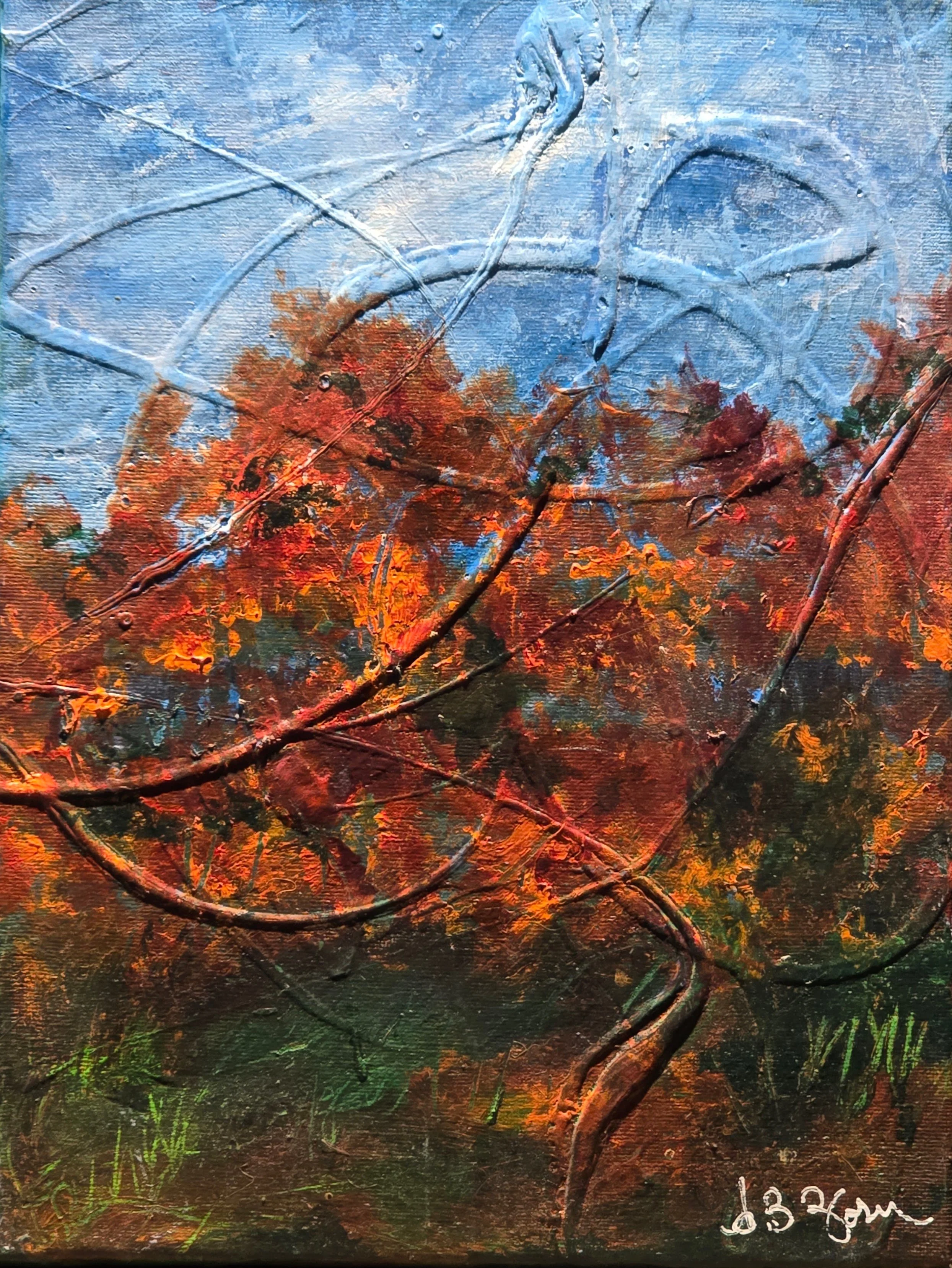 Fall Frolic, 12x9, Acrylic ($265)