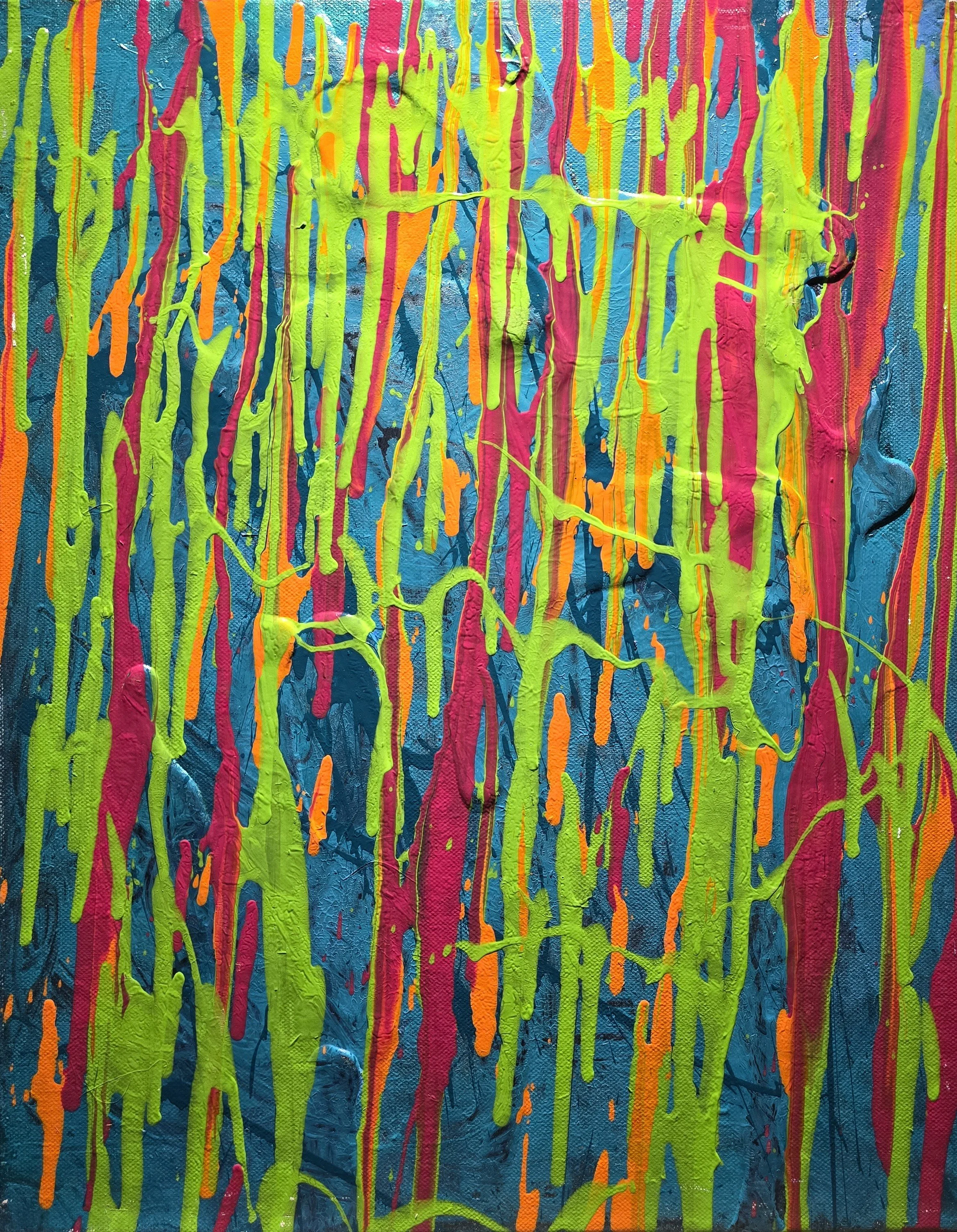 Four Drips, 20x16, Acrylic ($550)