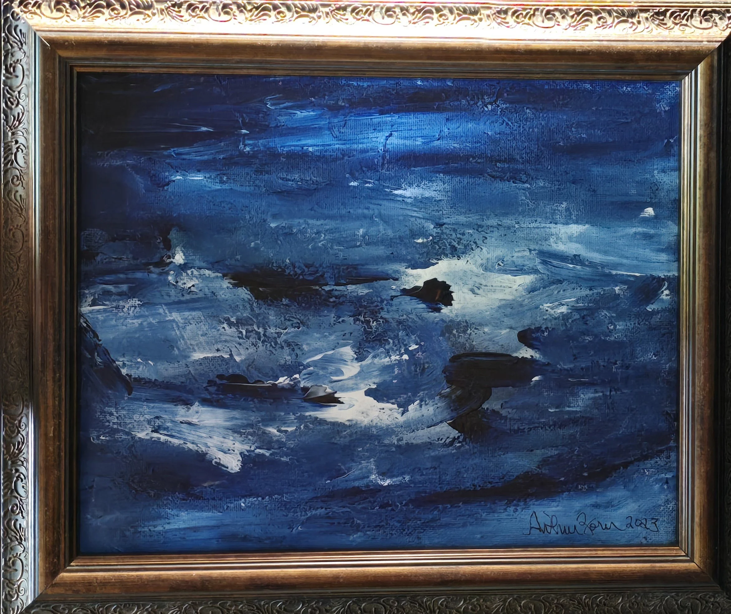 Storm on Champlain, 8x10, Acrylic ($250)