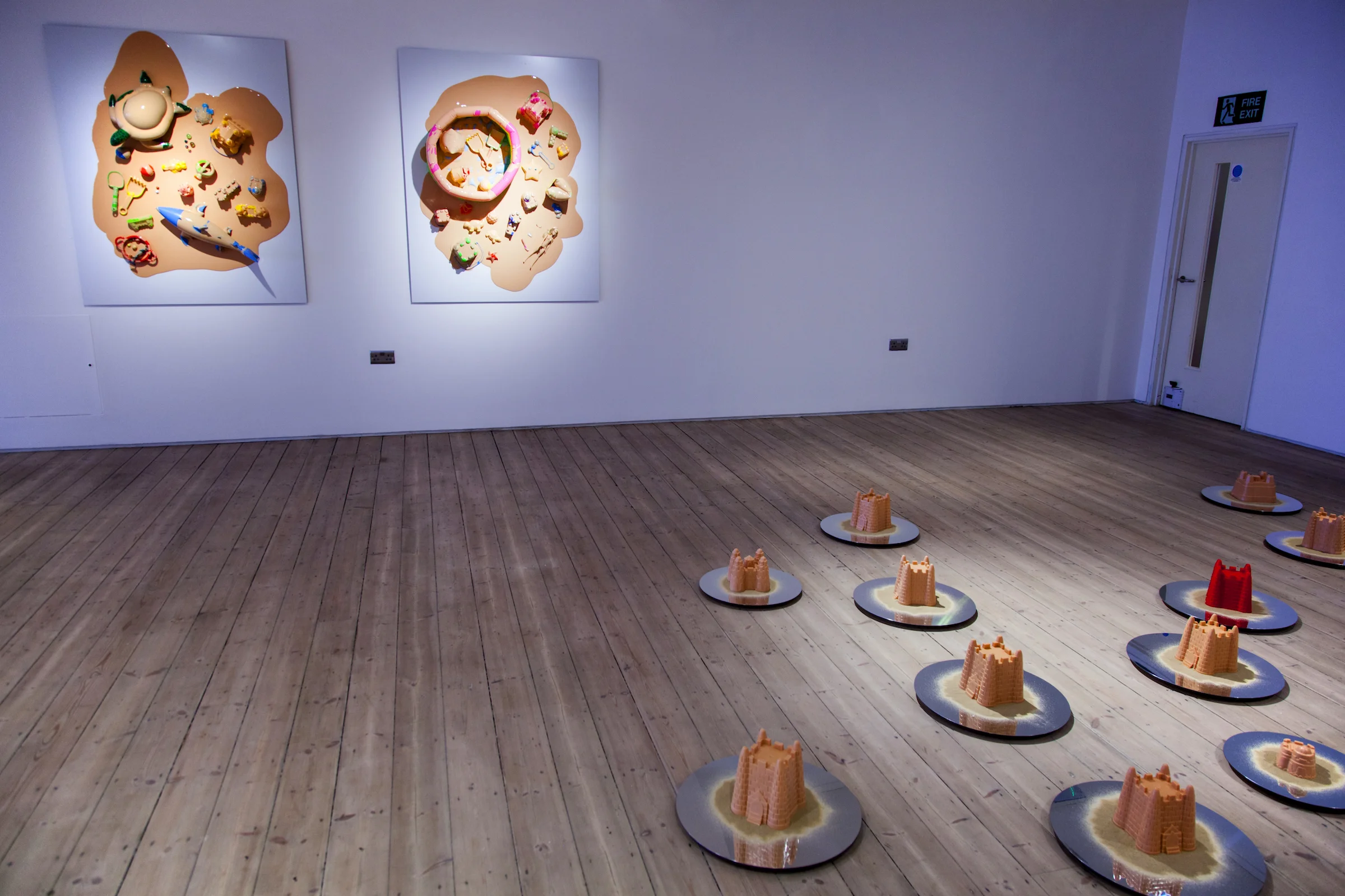 Cloud - Liquid silicone, inflatables, plastic toys mounted on Dibond panels, 2016