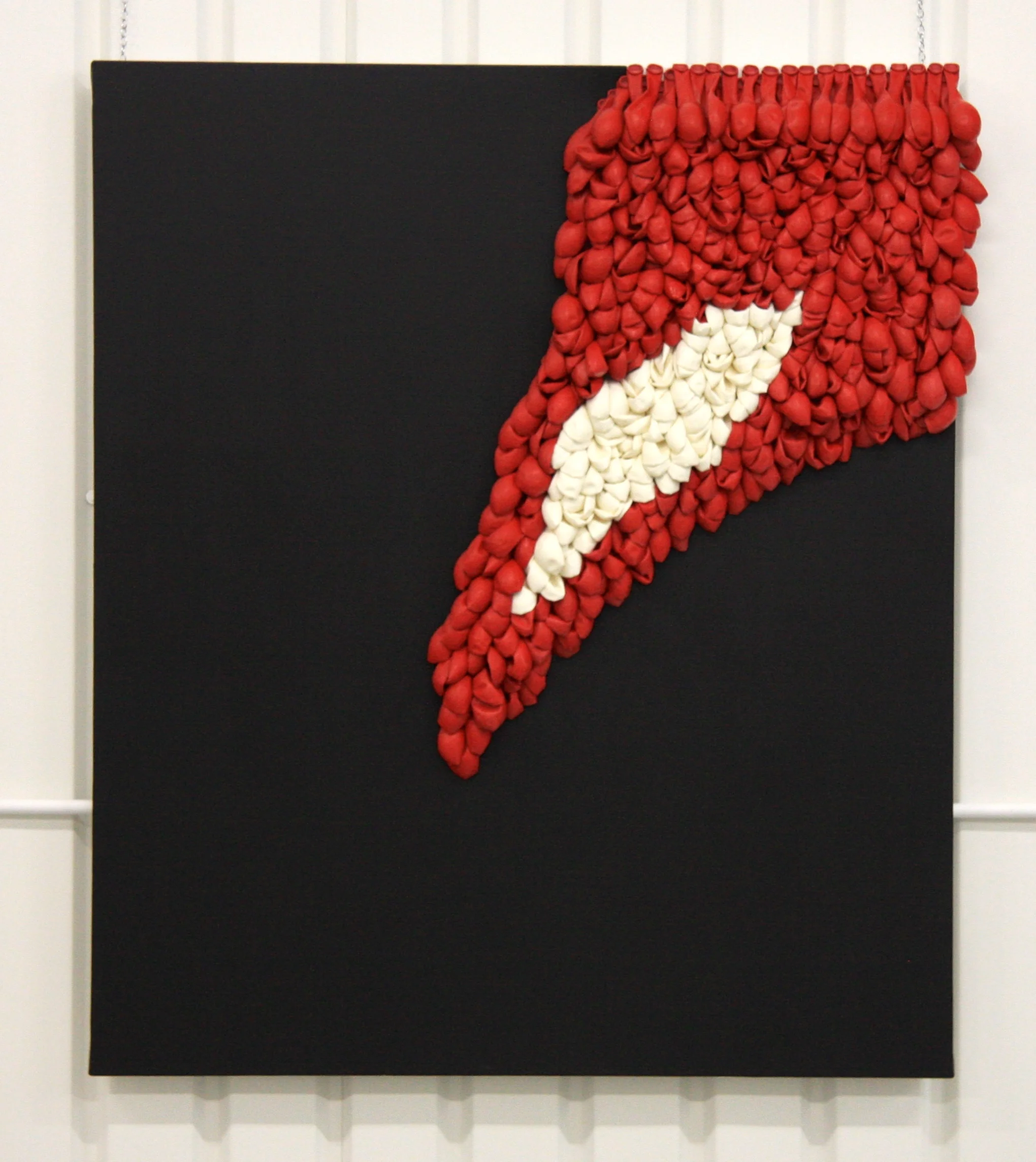 Latex balloons, acrylic paint on canevas