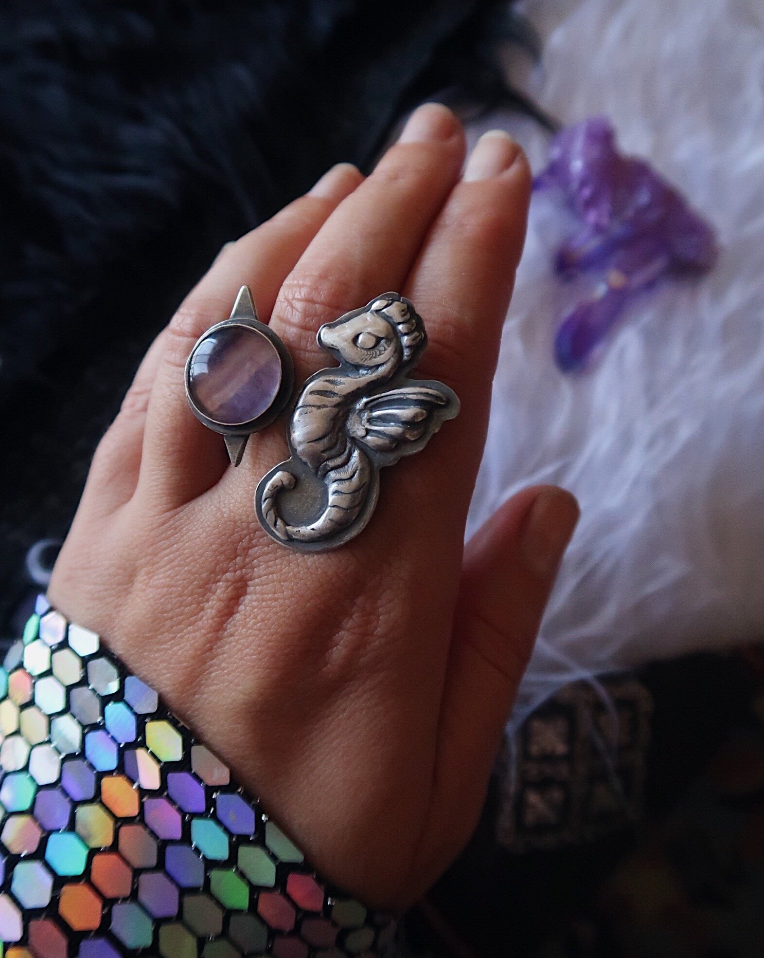 Winged SeaHorse and Home Planet Ring