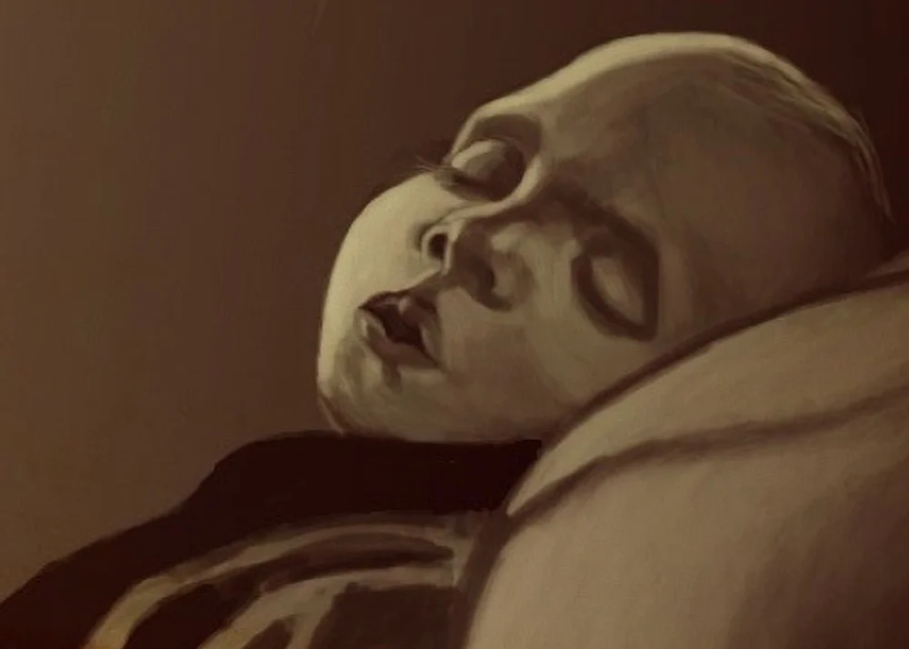 Pau sleeping in the car iPhone painting - Brushes (2009)