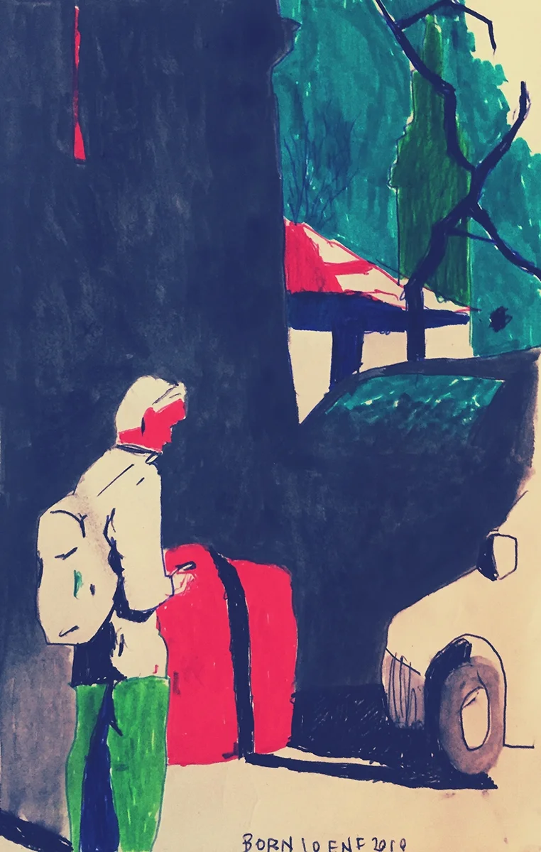 "El Born" (Barcelona). Sketch from notebook