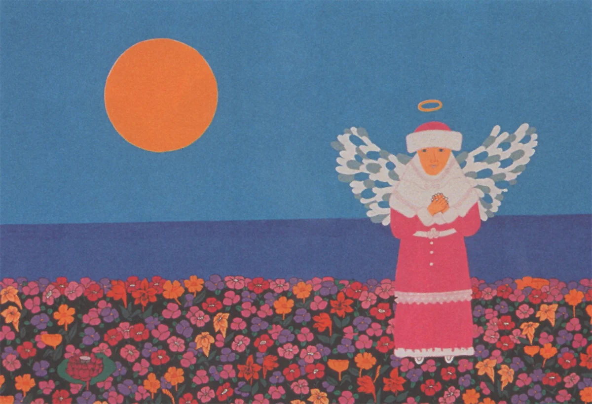 A cartoon angel which appeared in Kitano's 1999 film "Kikujiro".