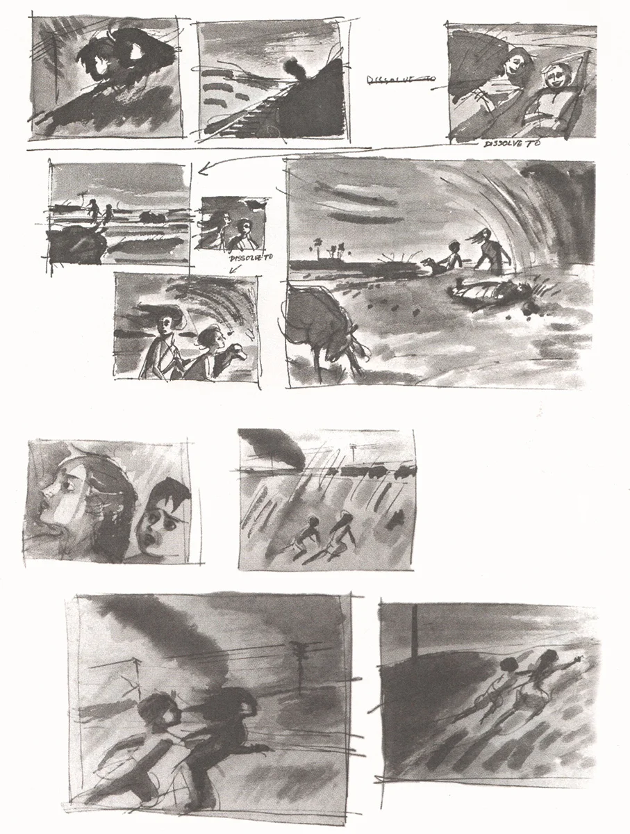 Ray's wash-sketches for his first film 'Pather Panchali' (1955)