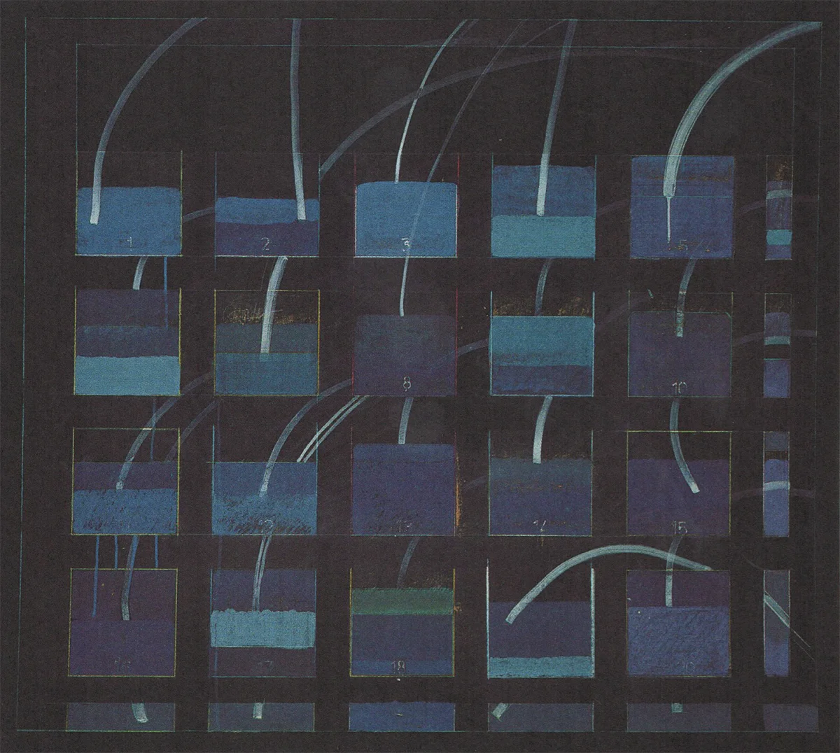 'Icarus Falling into Water', 1997 (mixed media on card)