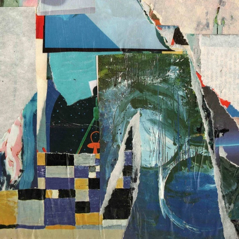 Collage and paint on cardboard (2017)