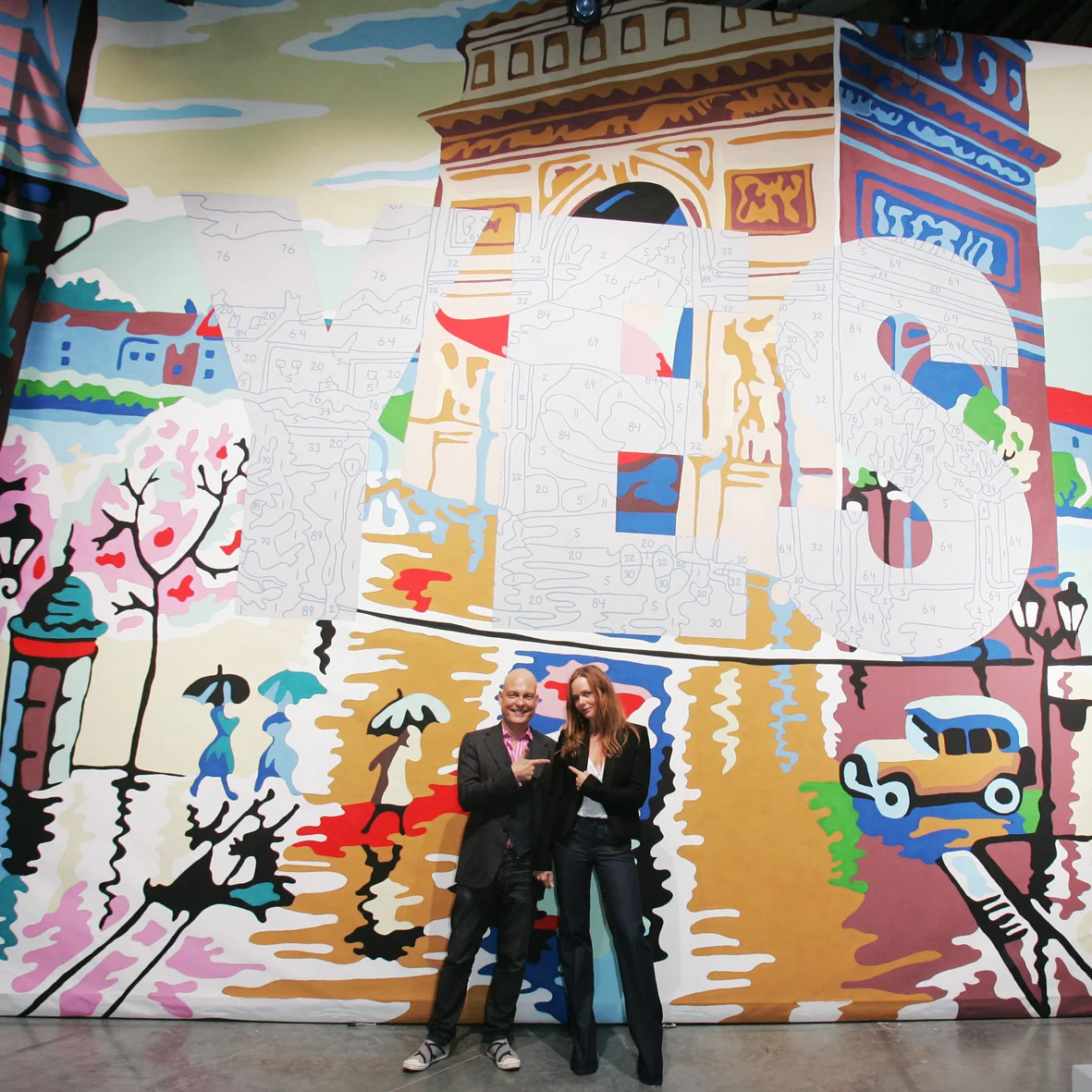  With Stella McCartney in front of YES at the Palais de Tokyo, Paris, 2009 