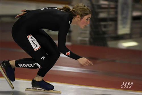 Speed skater Anastasia Bucsis