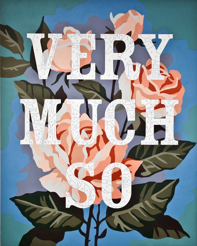 Very Much So, 2014, 36 x 45", archival pigment, house paint on canvas, private collection