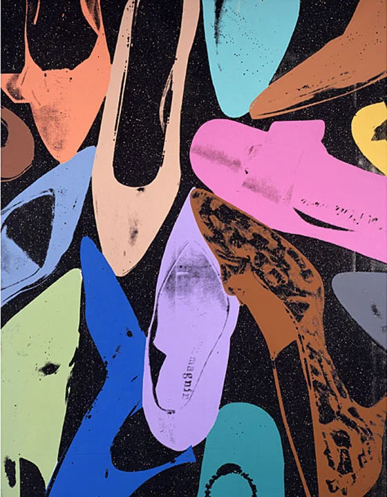 Andy Warhol, Diamond Dust Shoes, used for Halston advertising, 1980